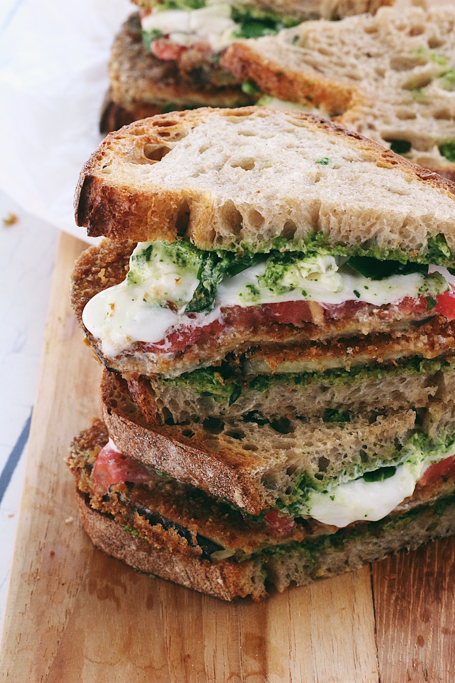 fried eggplant sando 