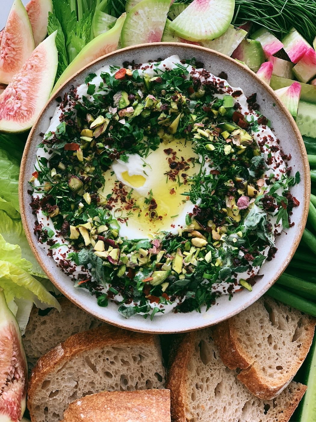 loaded labneh board