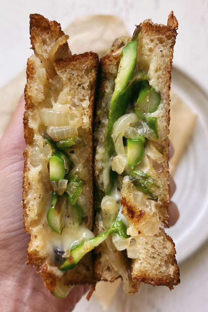 asparagus grilled cheese