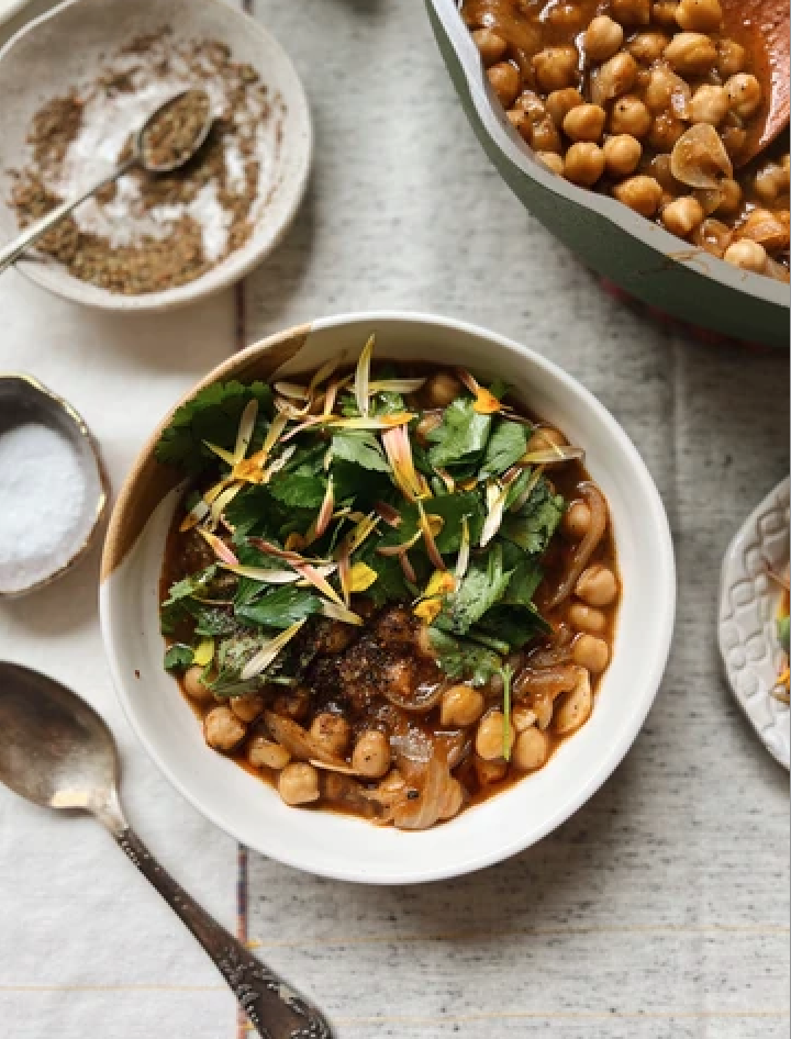 spiced stewed chickpeas