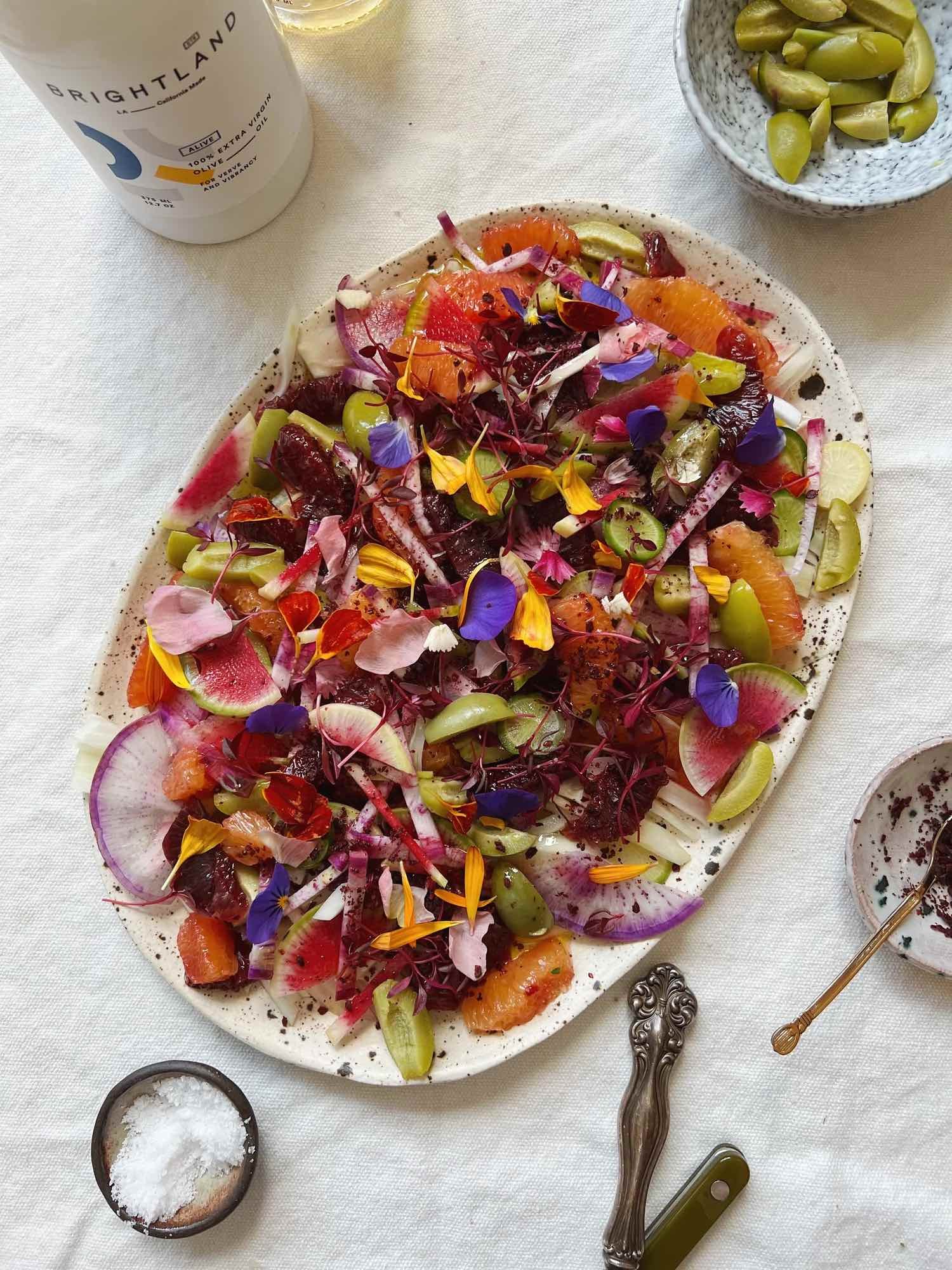 citrus, fennel, radish salad