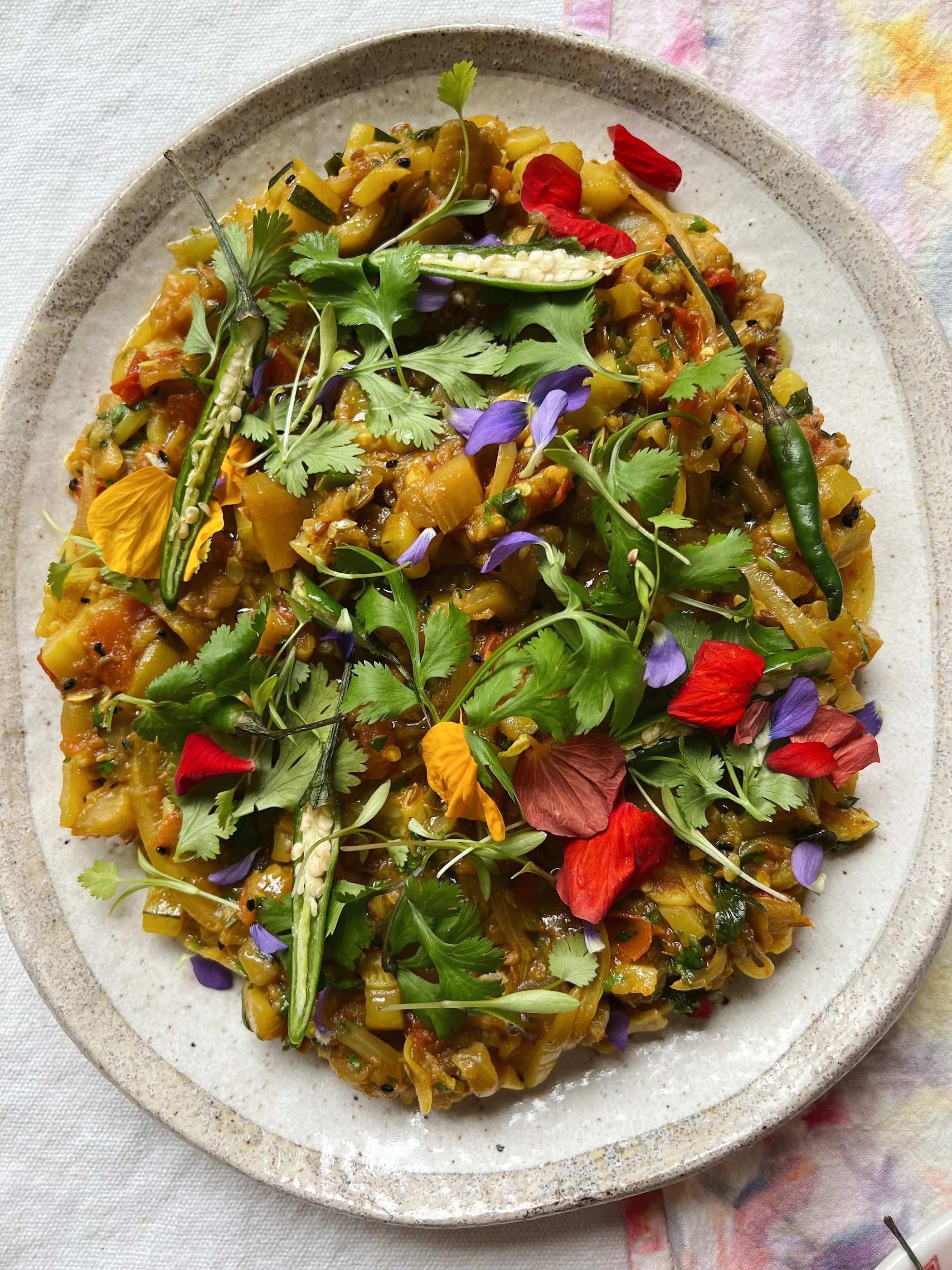 eggplant &amp; zucchini bharta