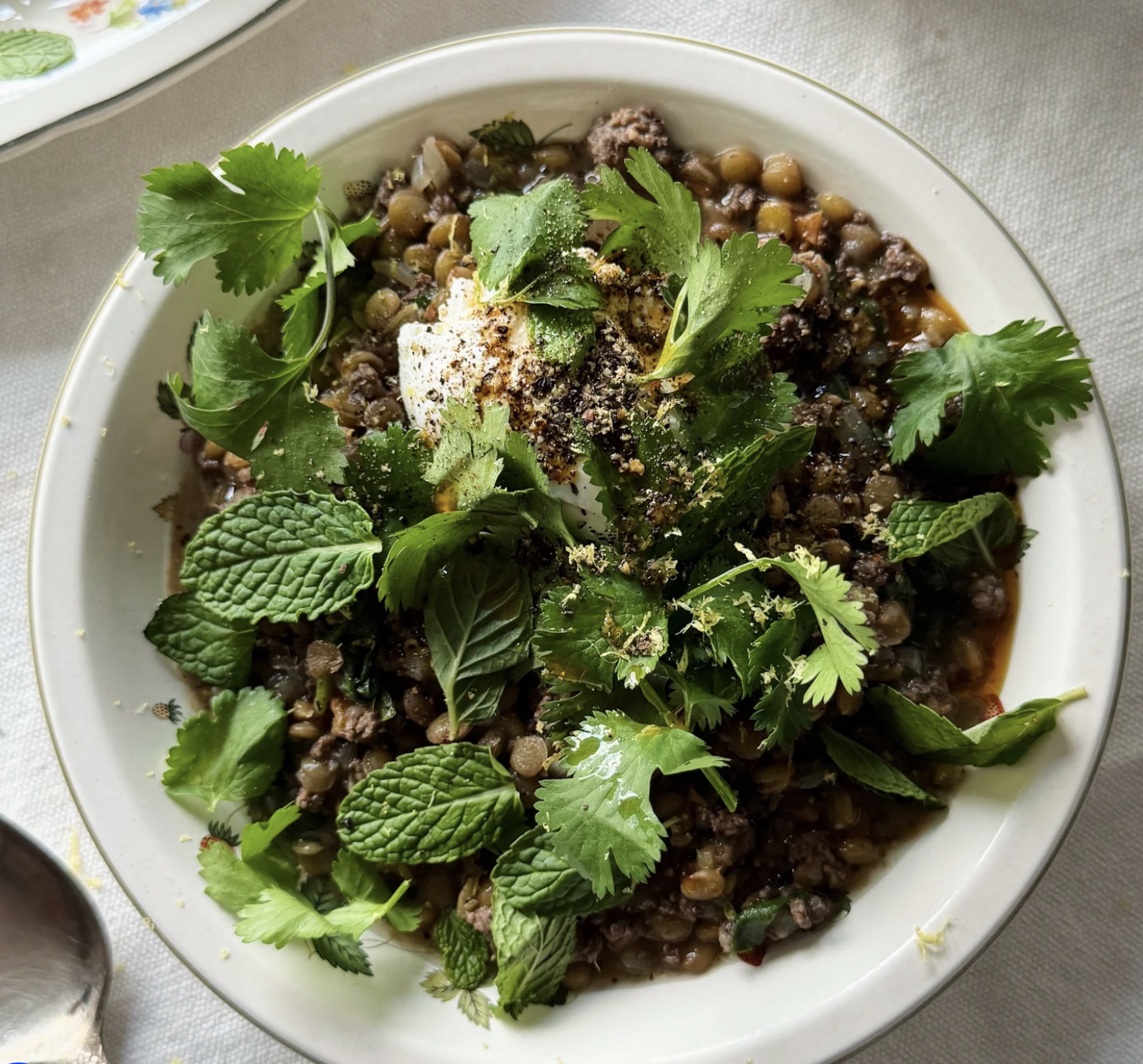 ground lamb and lentil stew