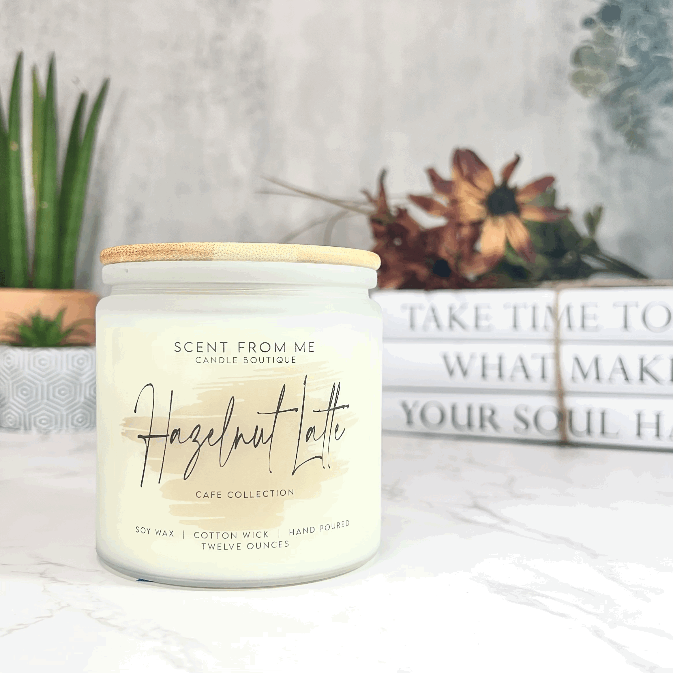 Hazelnut Latte 12oz Soy Candle