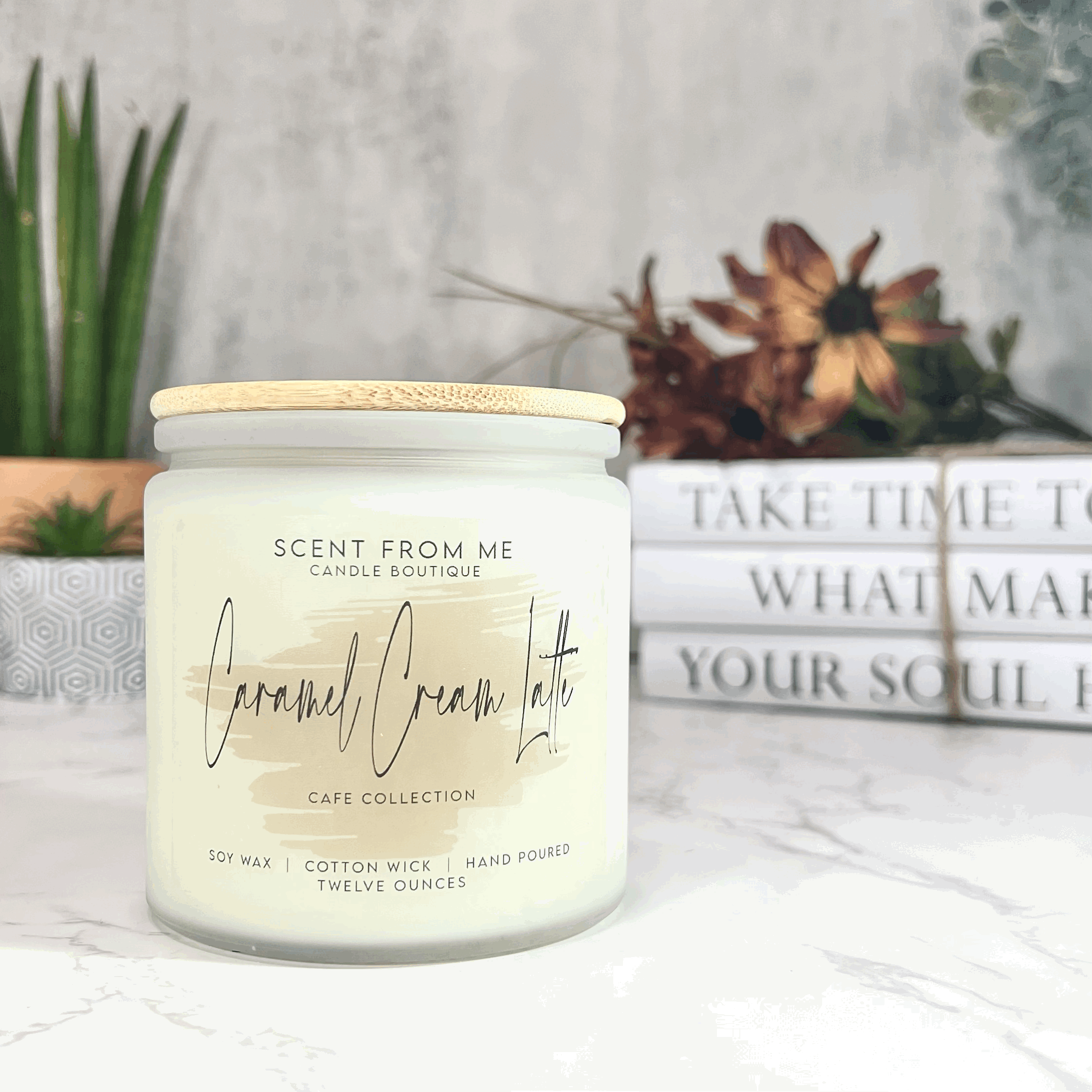 Caramel Cream Latte 12oz. Soy Candle