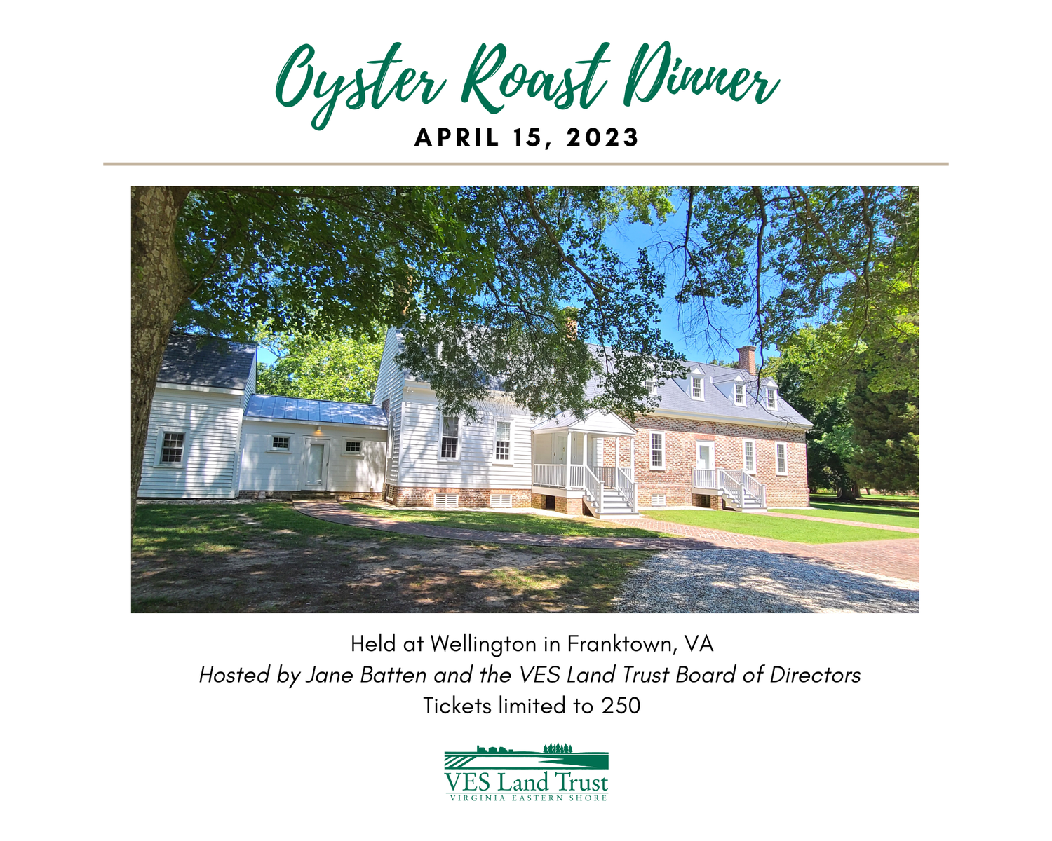 16th Annual Oyster Roast Dinner — Virginia Eastern Shore Land Trust
