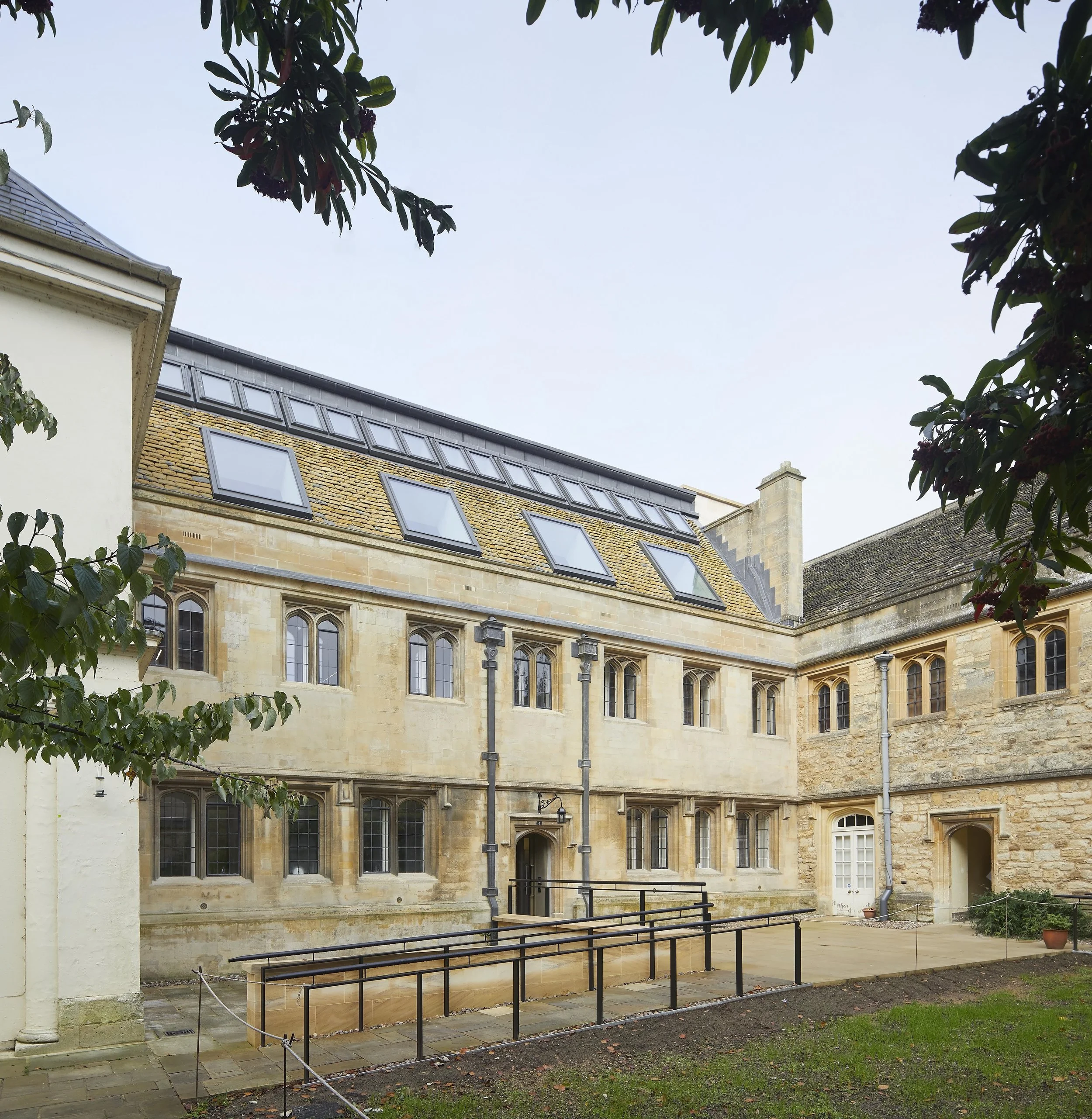  Our structural engineers helped to deliver a new Passivhaus library within a highly constrained site at  The Spencer Building , for Corpus Christi College, Oxford. The new building incorporated existing structure including foundations and a high qua