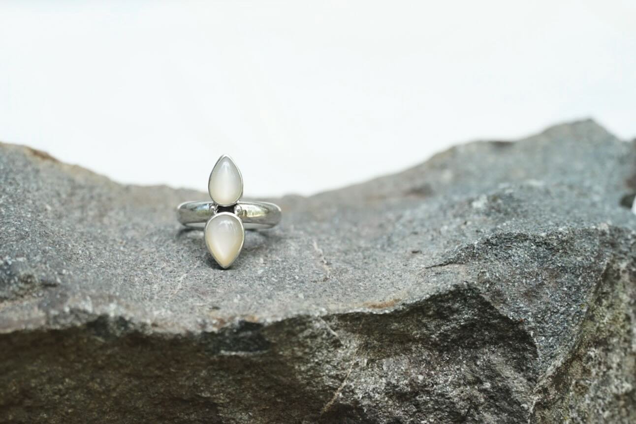Moonstone and Sterling Silver //
&bull;
An elegant new ring for the &ldquo;unlocking change&rdquo; collection.
&bull;
5/1/24 🤍🌙
