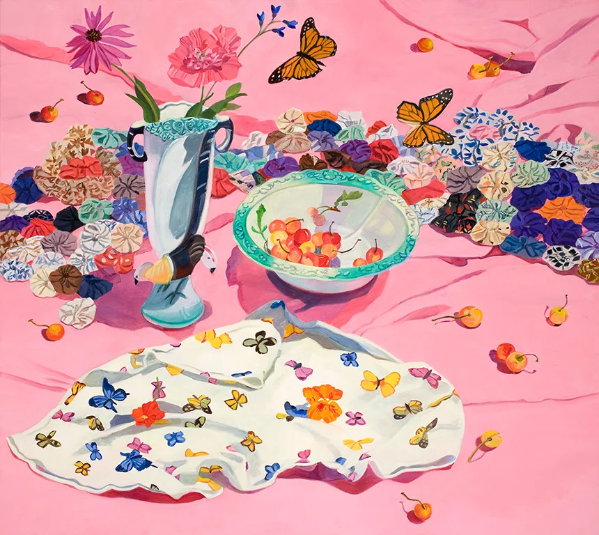 The Pink Quilt oil on canvas 54 x 60” 2010