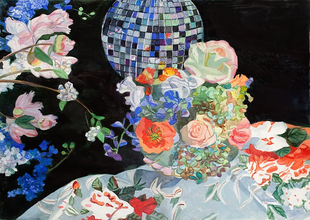 Disco Ball with Peonies