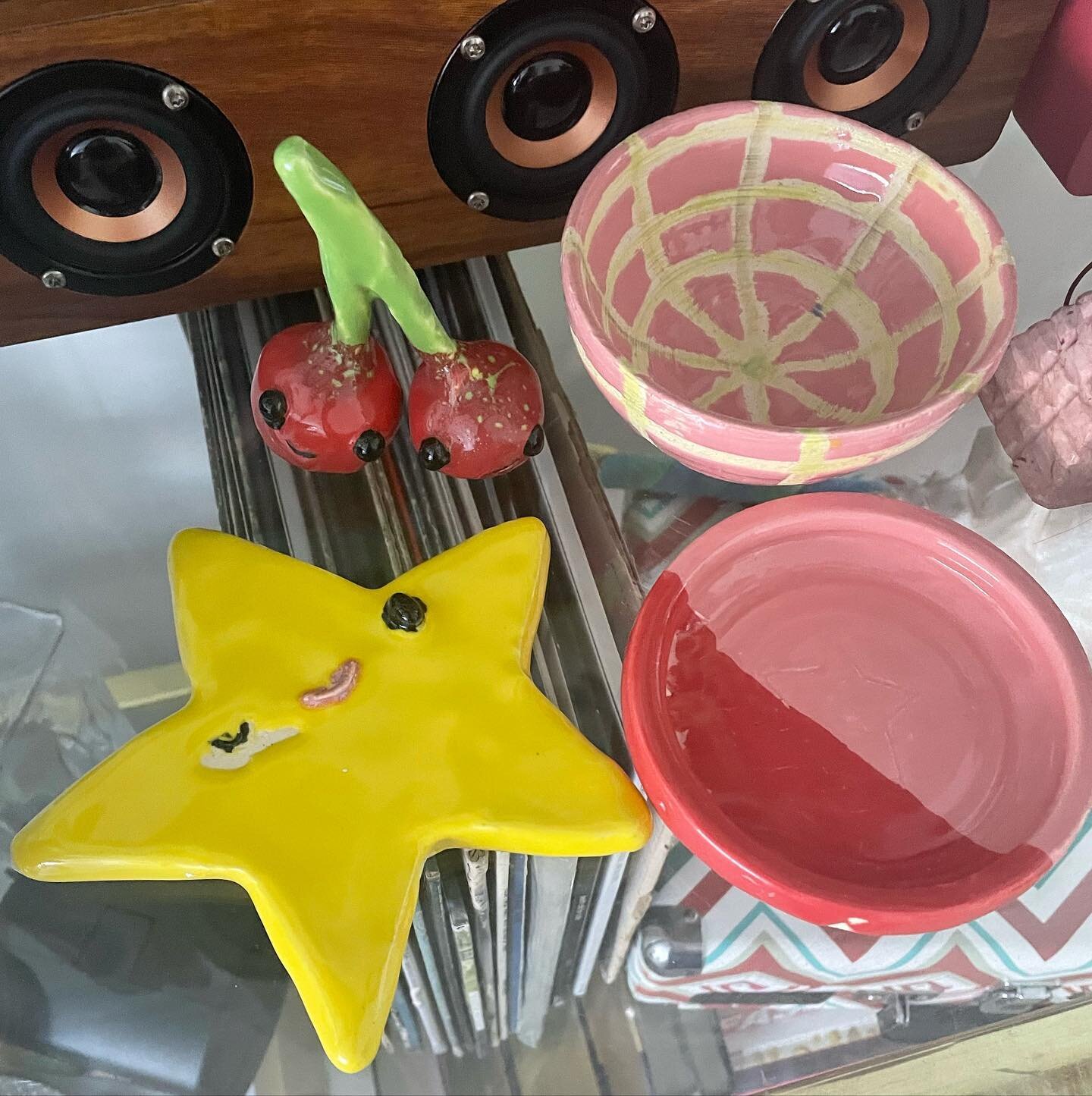 my new children (yes it&rsquo;s my first time at ceramics and the star has taken new mediums !!) ✨