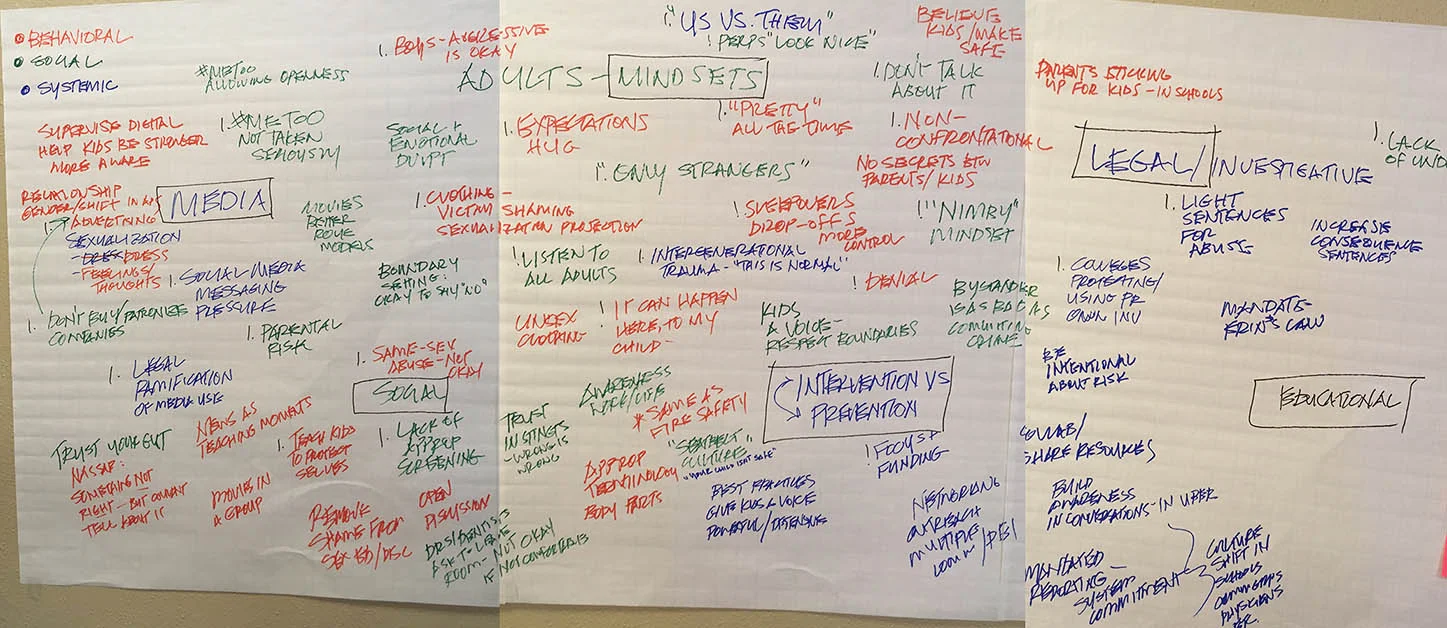 Compiled notes from the group exercise, informing our campaign.