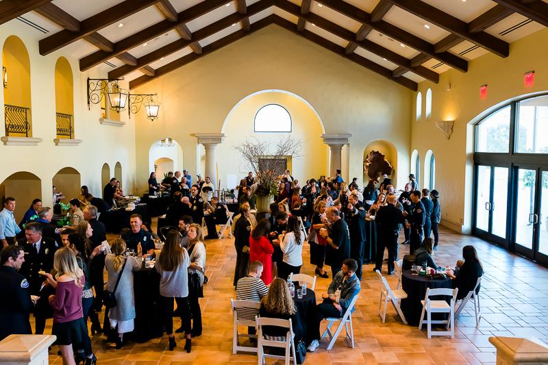  Friends and family enjoyed a reception before the ceremony that was hosted by many food vendors  including, Wahoo’s, Ruby’s and Farrell’s. 