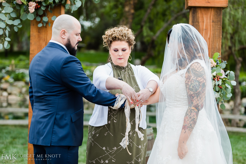  Grace and Nick incorporated this Celtic hand-fasting ceremony. 