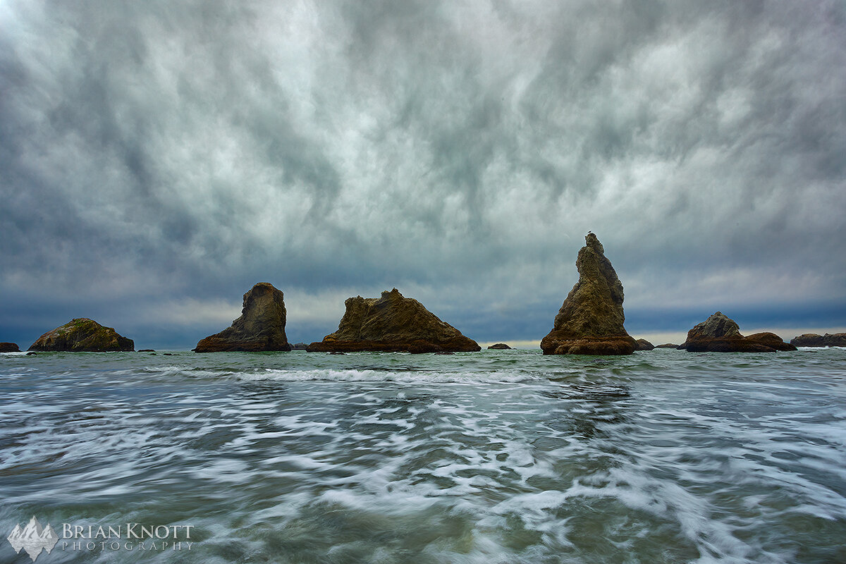 A stormy Bandon Beach, Oregon.