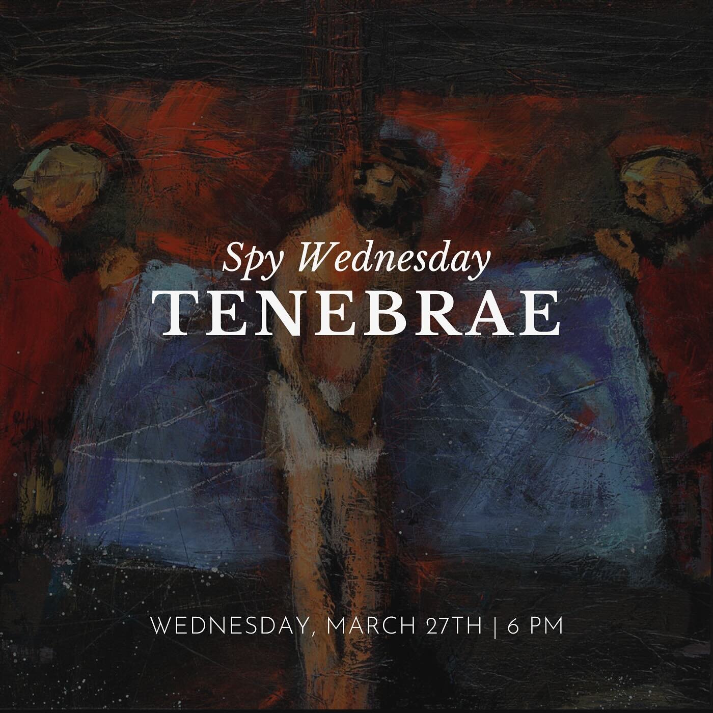 Join us on Wednesday, March 27th at 6 PM for our Tenebrae service. Tenebrae&nbsp;is the Latin word for &ldquo;darkness.&rdquo; This service is marked by the slow movement into darkness inviting us to contemplate our Lenten journey as it nears its sil