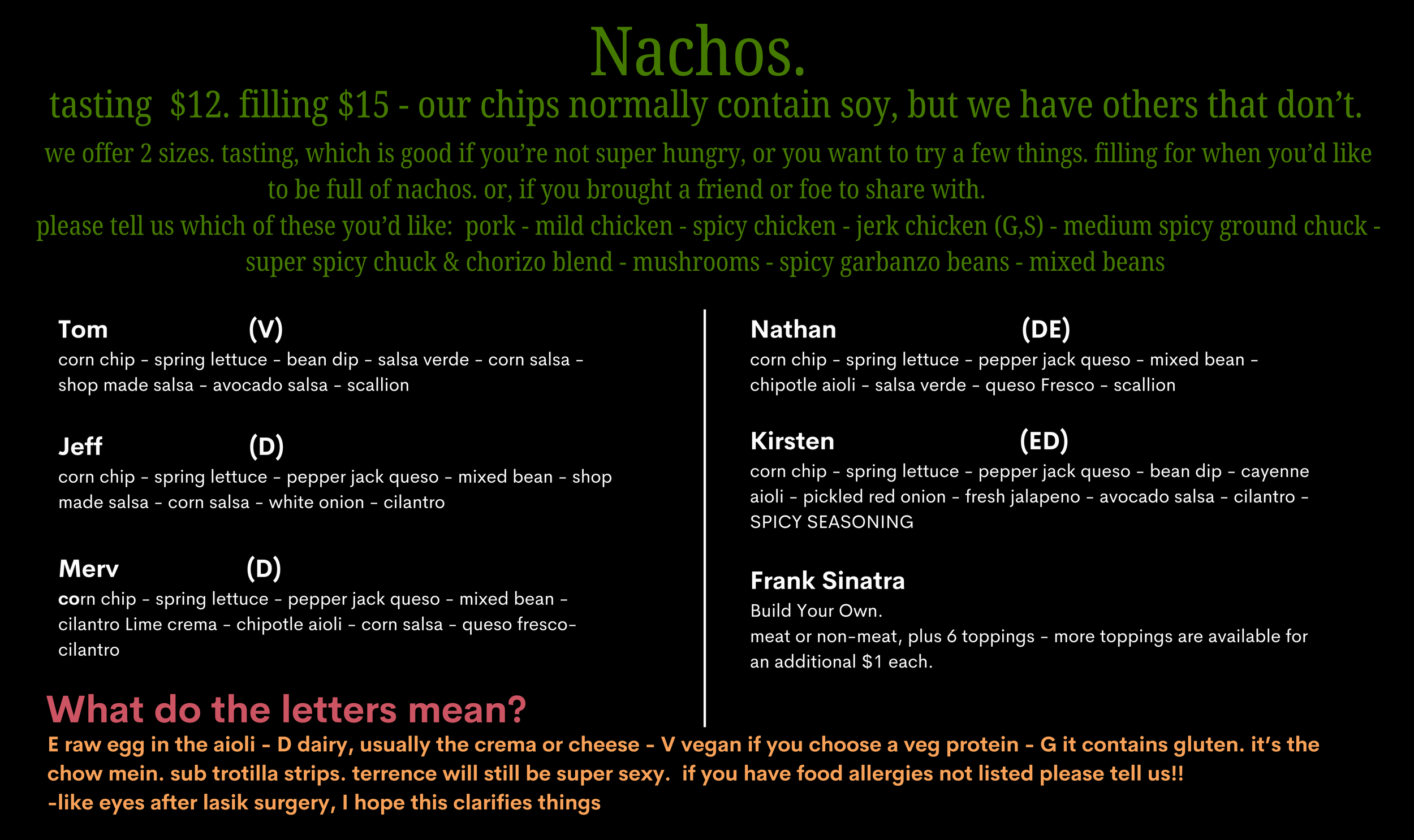 Proper Taco Nacho Menu May 2026