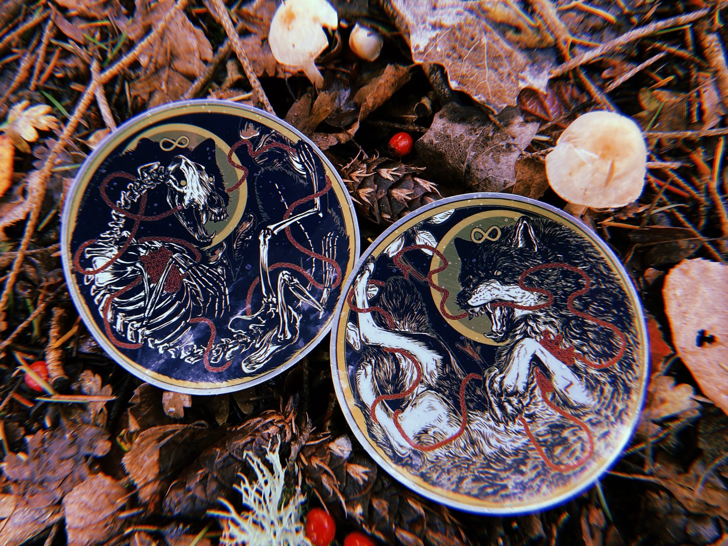 Hope and Despair Pertinacetum Wolf Stickers 