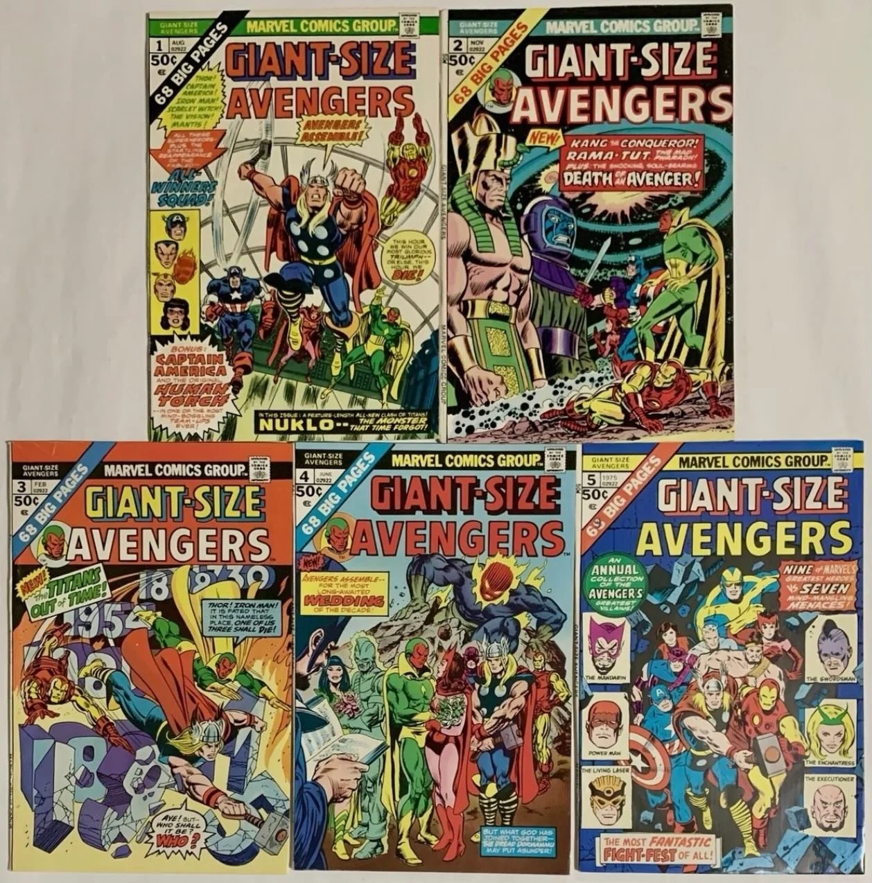 My first &ldquo;Real&rdquo; introduction to The Avengers was in these giant sized issues. A friend had all five, and let me read them. They just don&rsquo;t write them like that anymore. 
#comics #nerds #comicbooks #marvelcomics