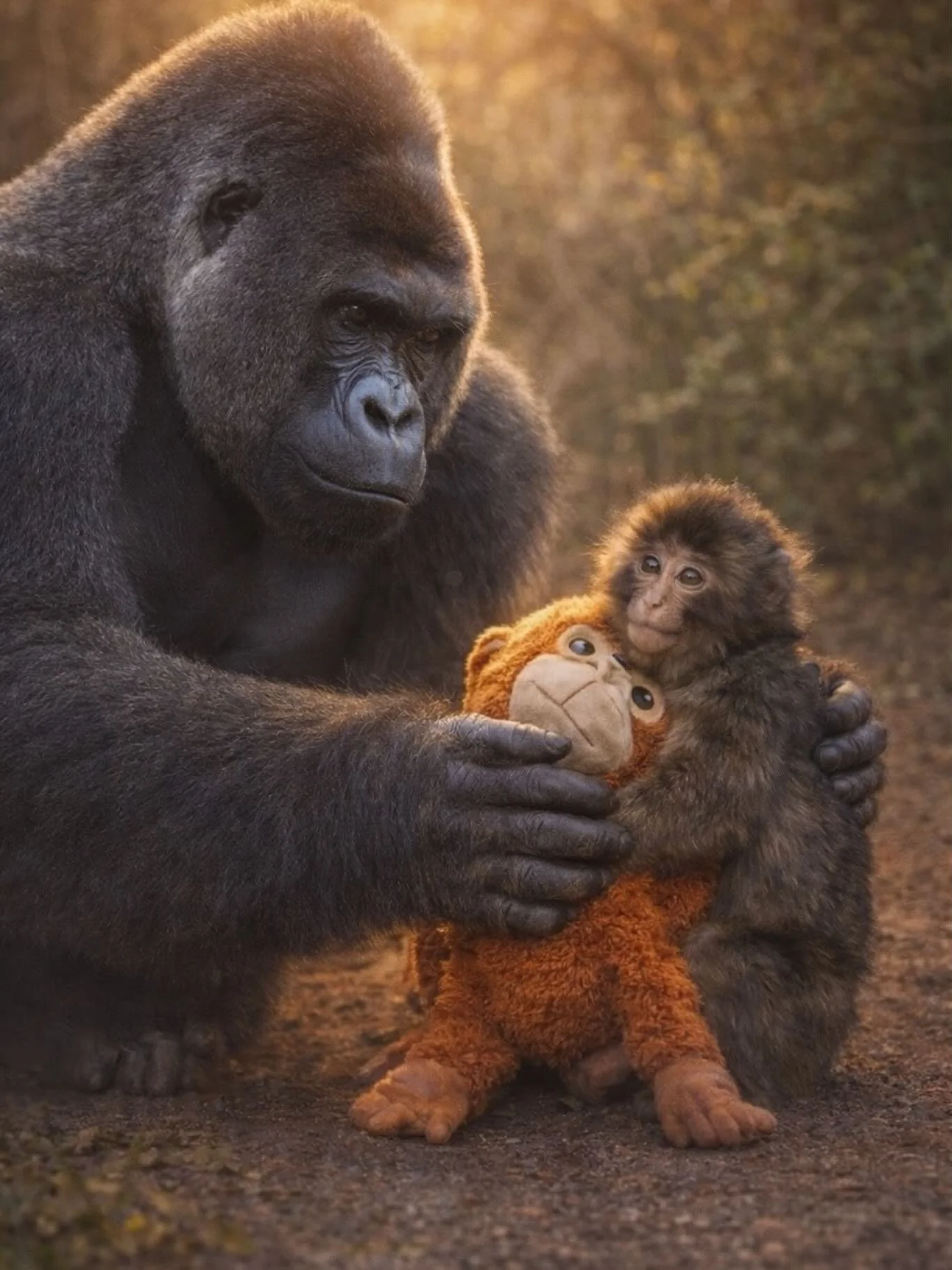 Legend tells us that, in his darkest hour, @punchmonkeyoficial may call out to Harambe to save him. #punch #punchthemonkey