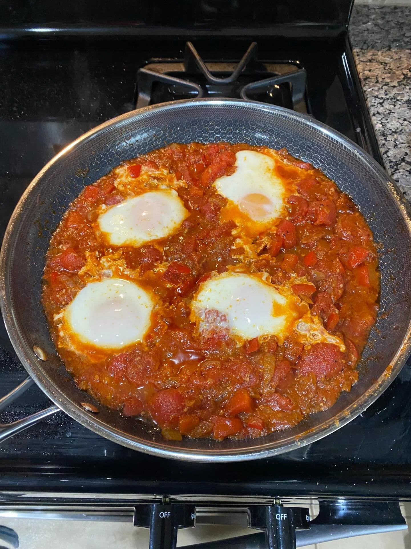 Denise made her world famous shakshuka today! #shakshuka #shakshukasaturday