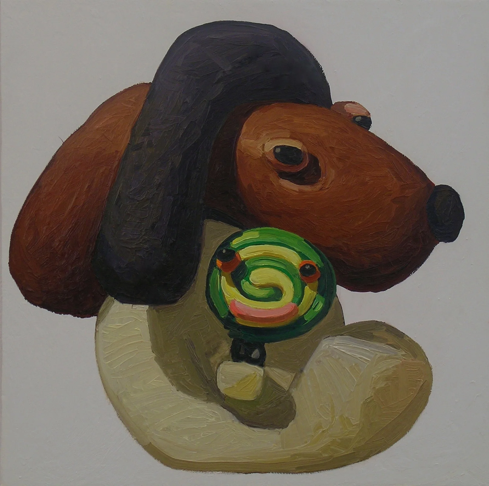  Peter Opheim   Black Brown Lolly   2013  Oil on canvas  Signed, titled, and dated by the artist,  verso   22 x 22 inches 