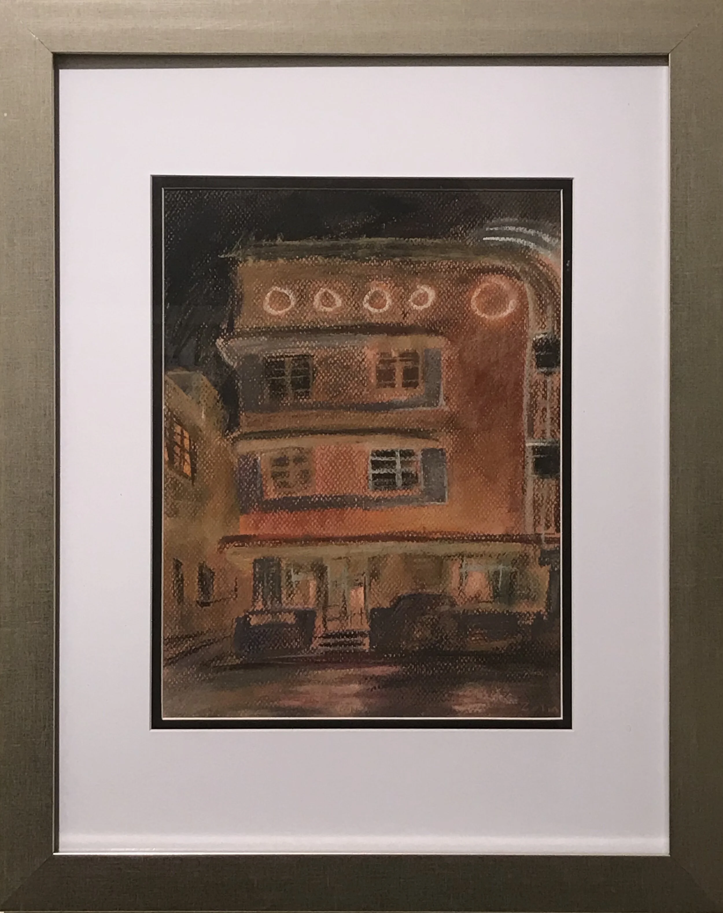 Zolin - Collins Ave. at Night 2 - Pastel on paper - 16 x 12 inches.JPG