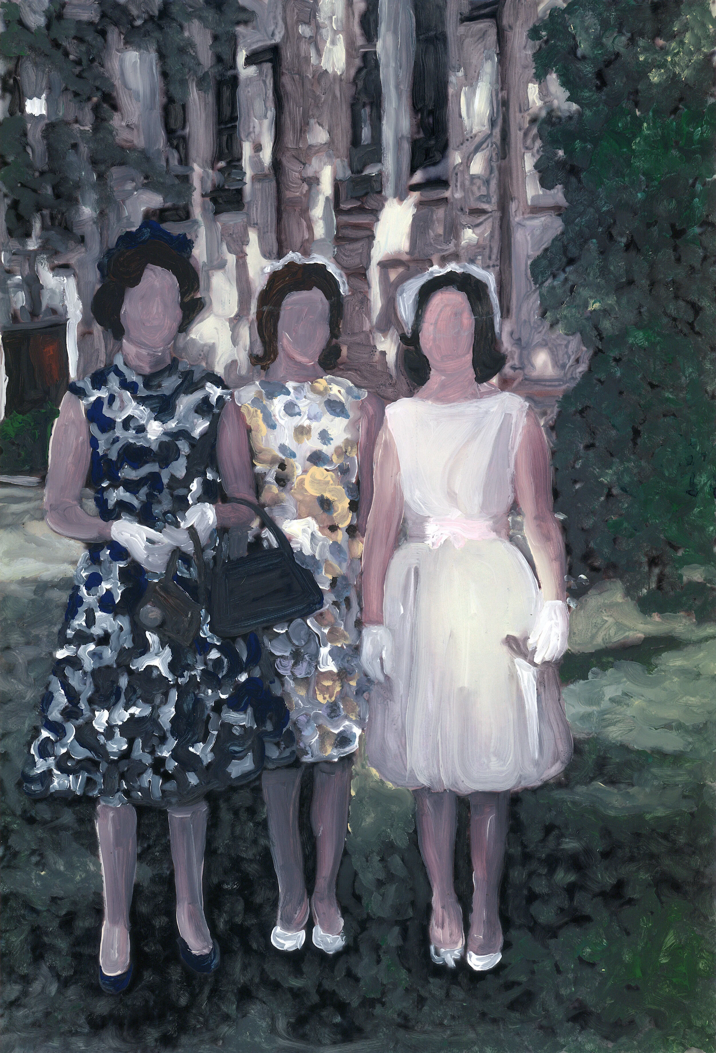 Powers - mother and daughters - 2019 - Mixed media on Yupo - 20 x 16 inches.jpeg