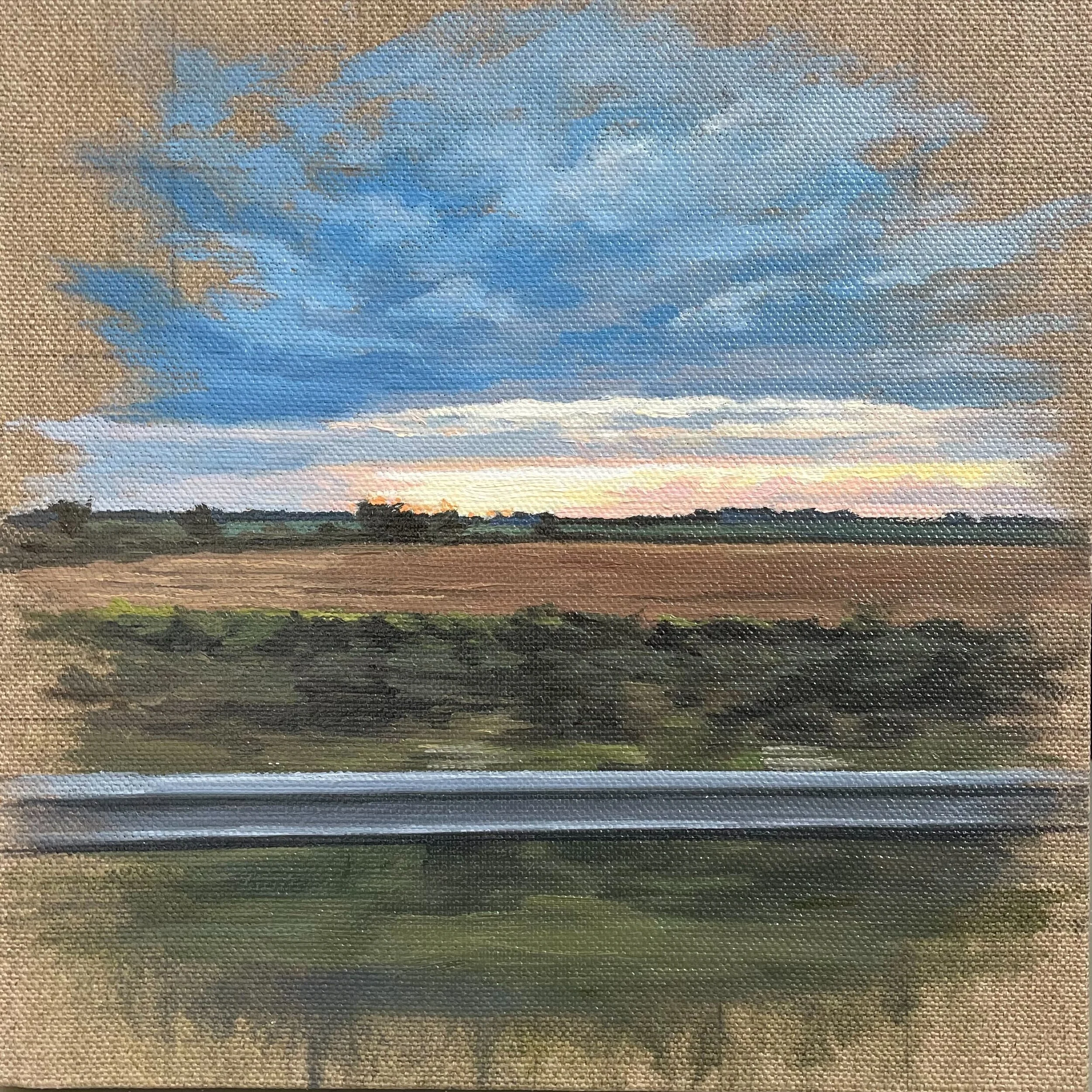    The Blink of an Eye II    2021  Oil on linen  Signed by the artist,  verso   12 x 12 inches 
