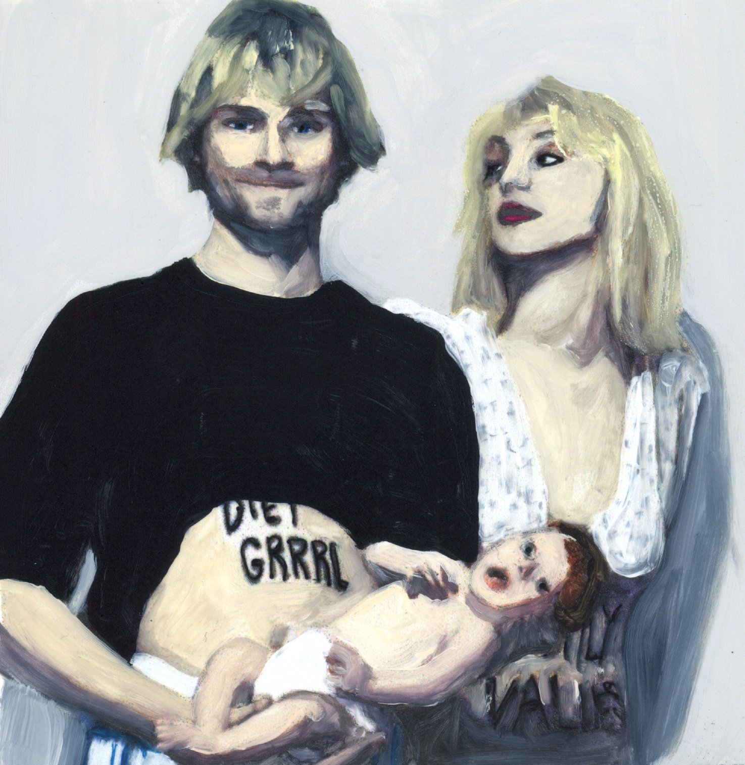 Kurt, Courtney, and Frances Bean - SOLD