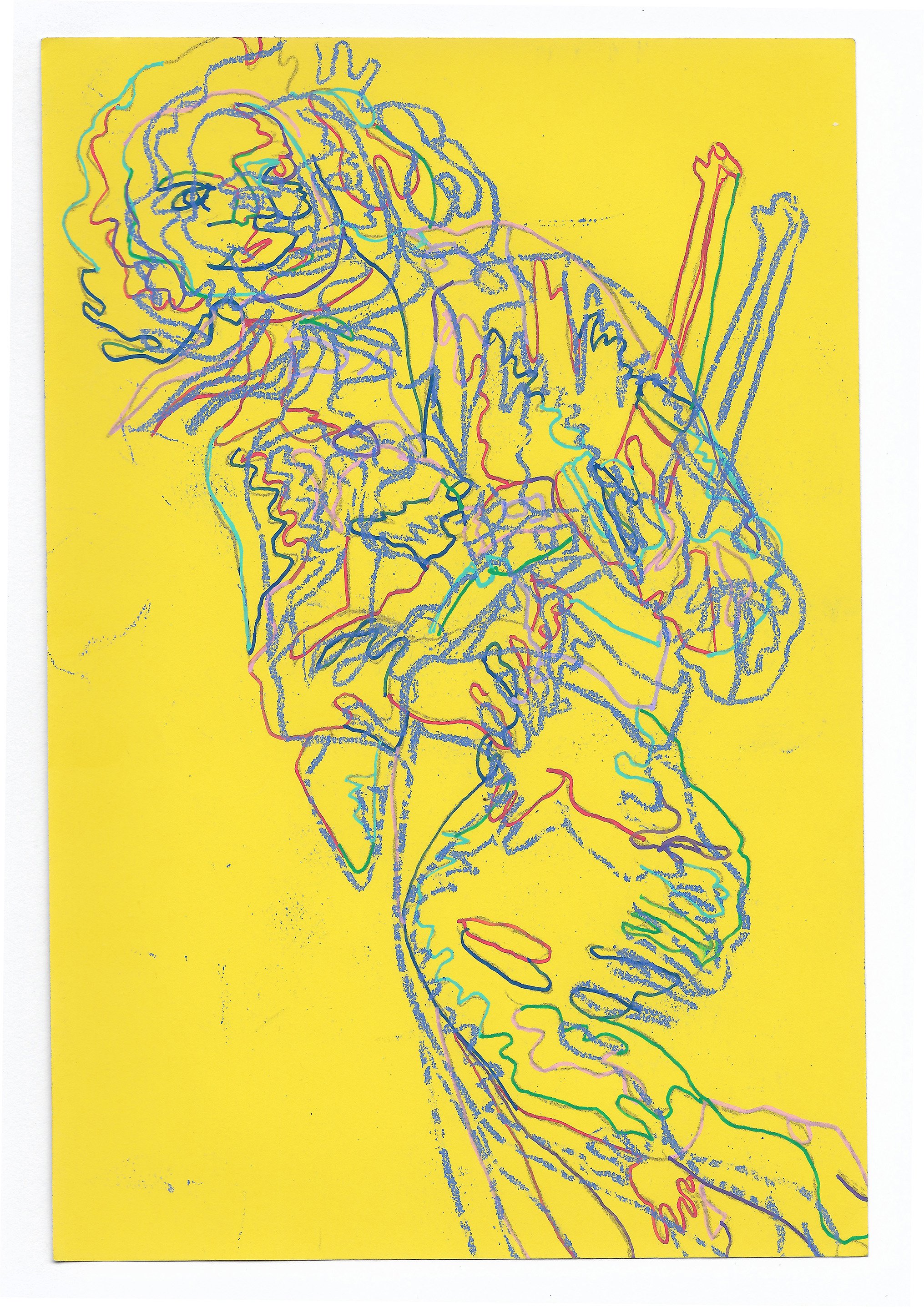 Sean Grandits - Triple Rifle Cowgirl - Yellow
