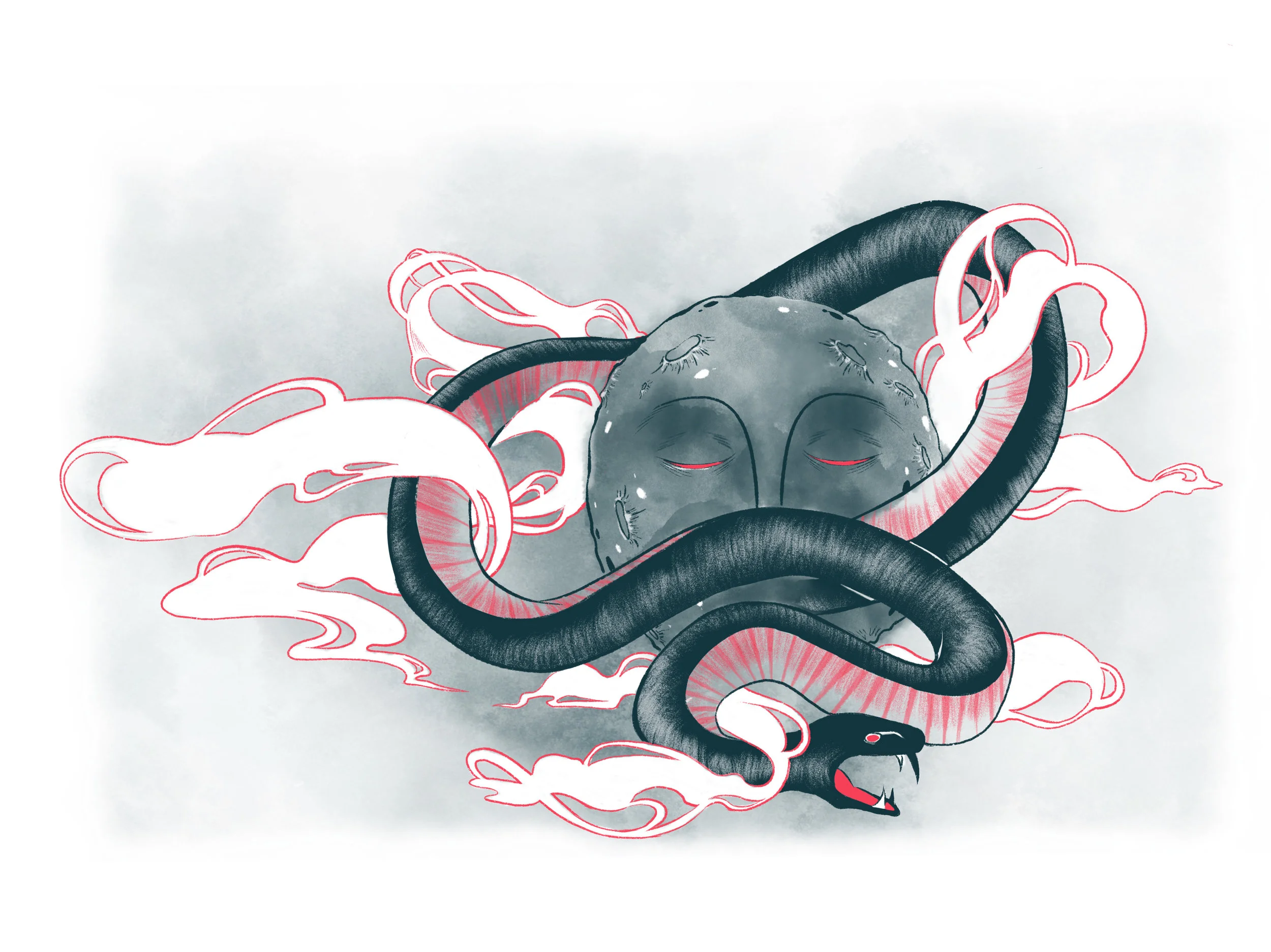Moon and Snake