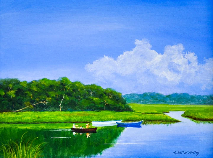 “A Quiet Afternoon” Acrylic painting by Robert W. McEvoy www.ten-2-oneartists.com/robert-w-mcevoy