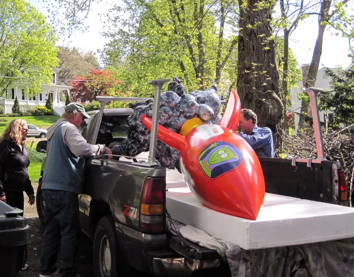 Ready for its trip to Stamford