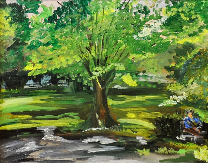 “Plein Air • Glebe House, Woodbury, CT” oil
