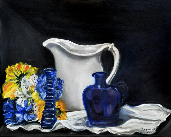 “Babcia's Wedding Pitcher” oil