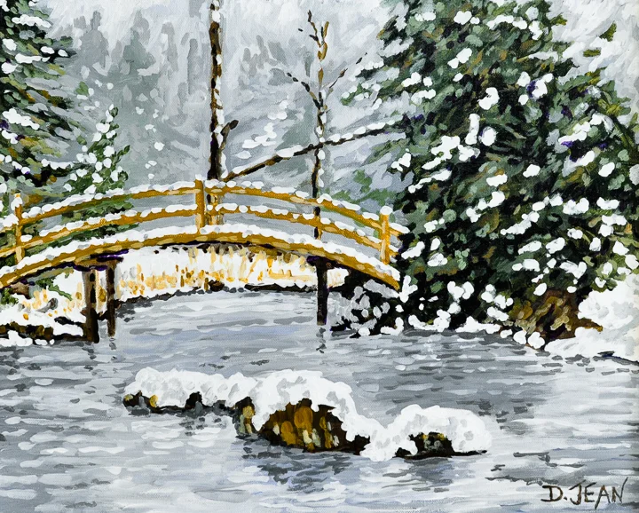 “Winter Crossing” acrylic