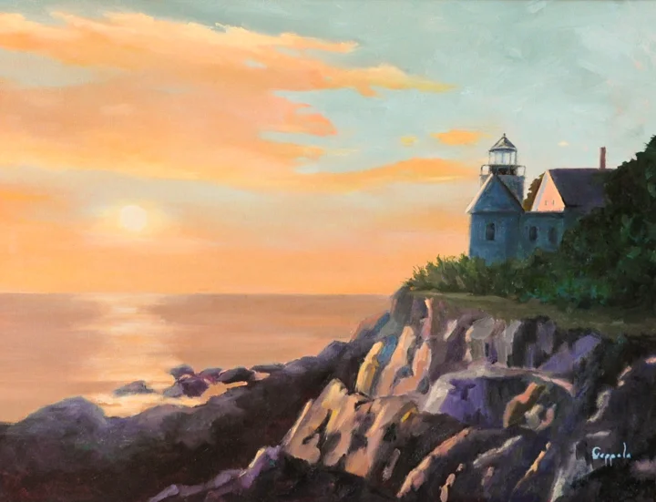 “Bass Harbor, Maine” oil