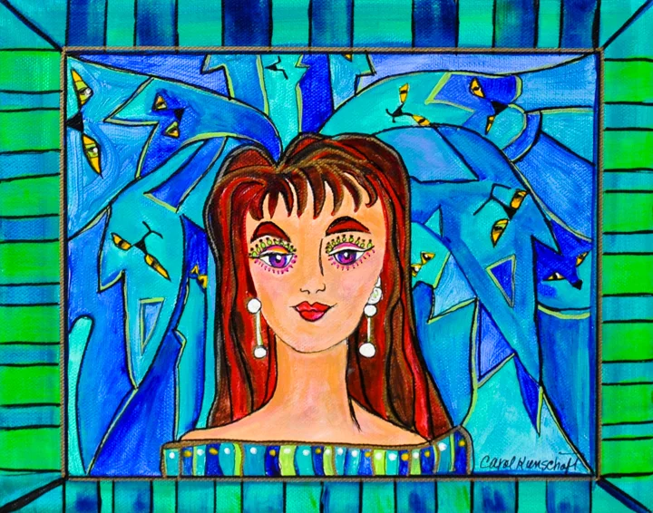 “Girl with Pearl Earrings” acrylic