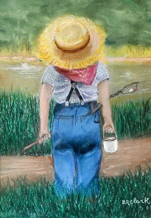 “Gone Fishing” pastel