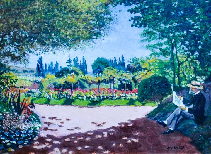 “Garden of LeCoteau at St. Adressee” Inspired by C. Monet, Acrylic