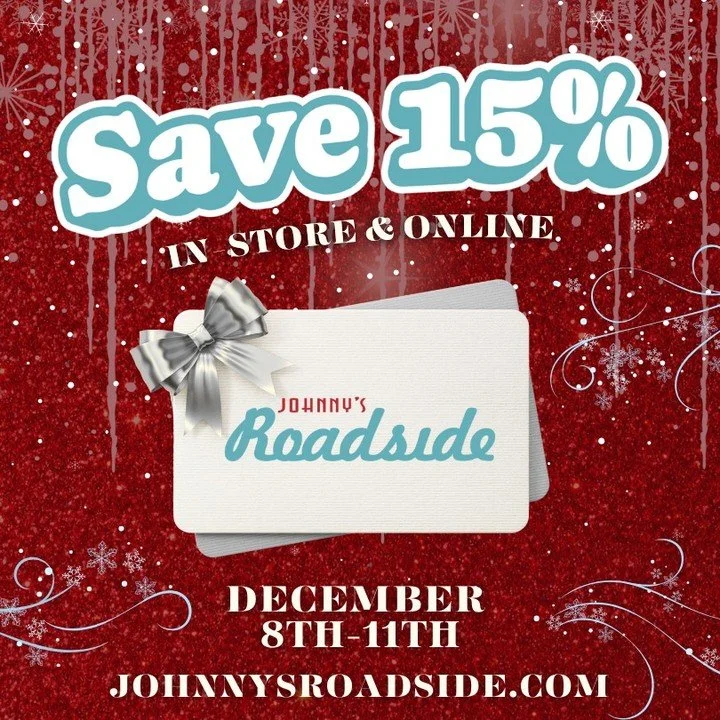 🍳 Start your savings! 🍳
Johnny&rsquo;s Roadside Diner Gift Cards are 15% OFF from Dec 8&ndash;11.
Shop in store or online and snag this deal while it&rsquo;s hot!
Link in bio.
#giftcards #holidaydeal #johnnysroadsidediner