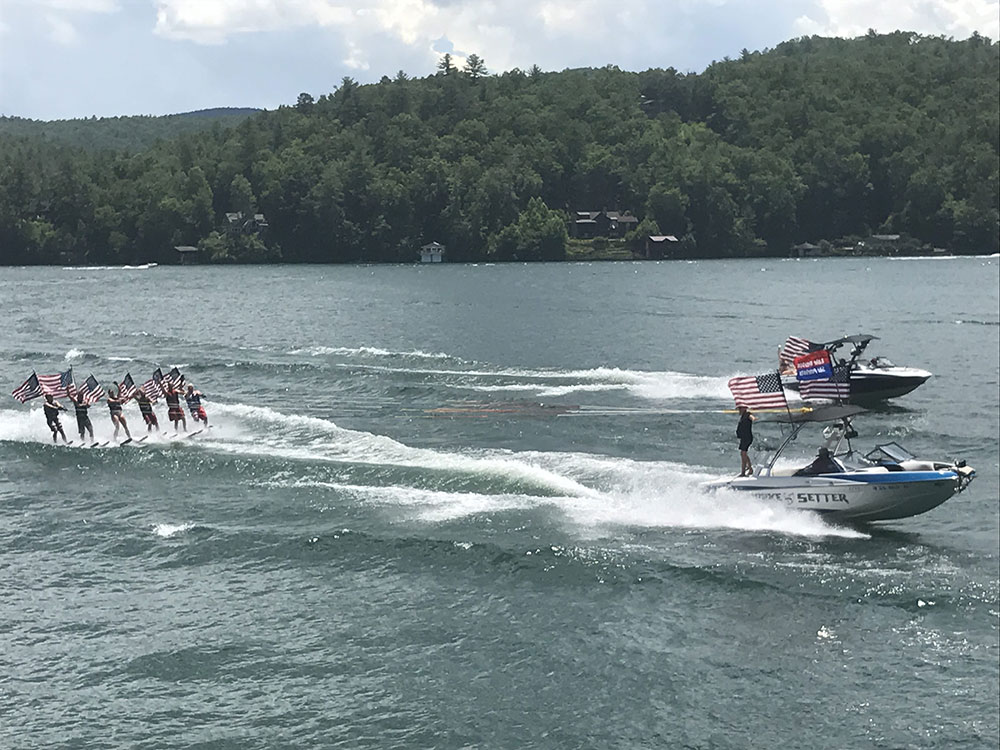 Water Skiiers on Lake Rabun on the Fourth of July