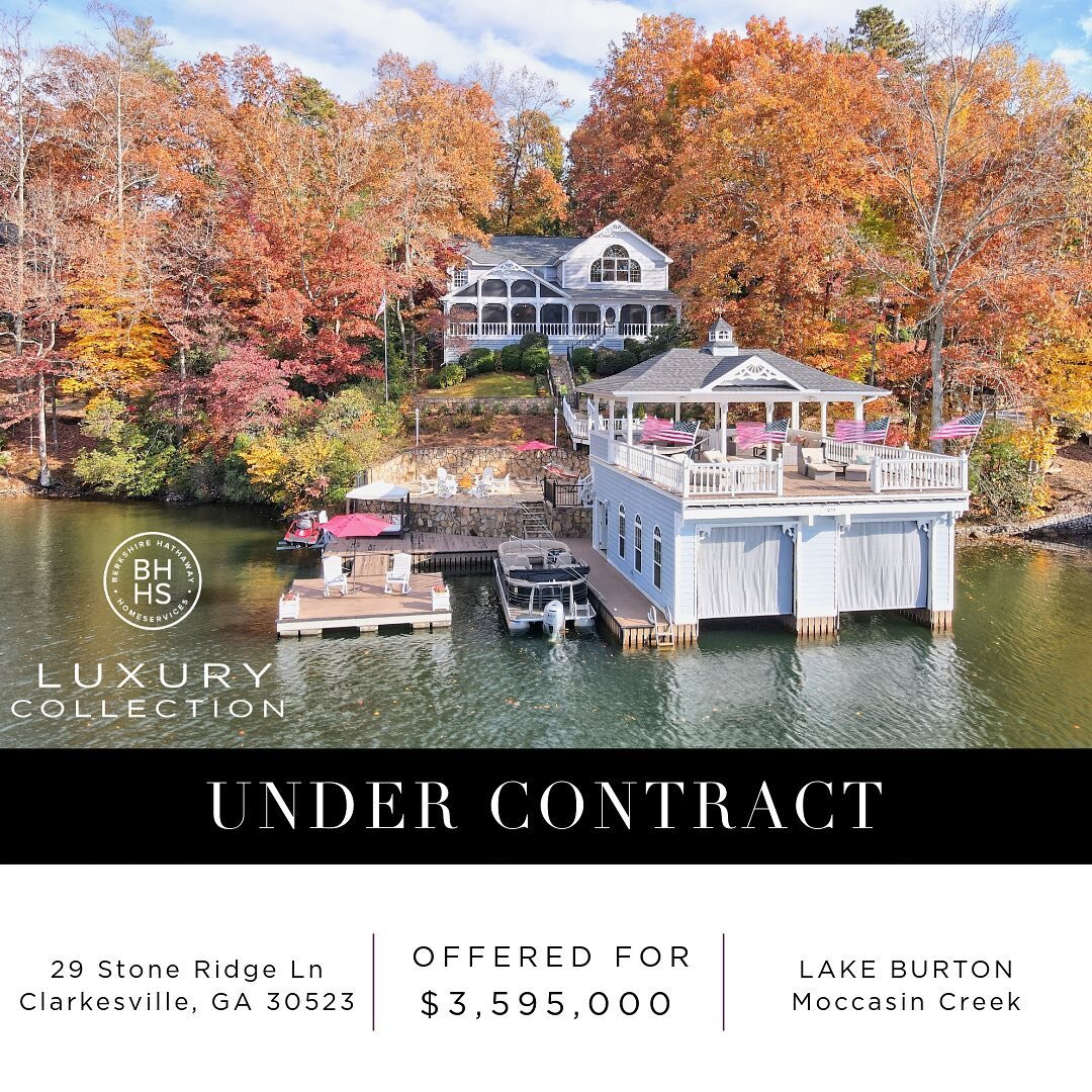 🏡 UNDER CONTRACT 🏡 29 Stone Ridge Ln | Clarkesville, GA 🐟 Moccasin Creek 🐠 An entertainer&rsquo;s delight, this Lake Burton gem is as functional as it is FUN! 🐡 We are thrilled for our Sellers and Buyers!!

It&rsquo;s still a Seller&rsquo;s Mark