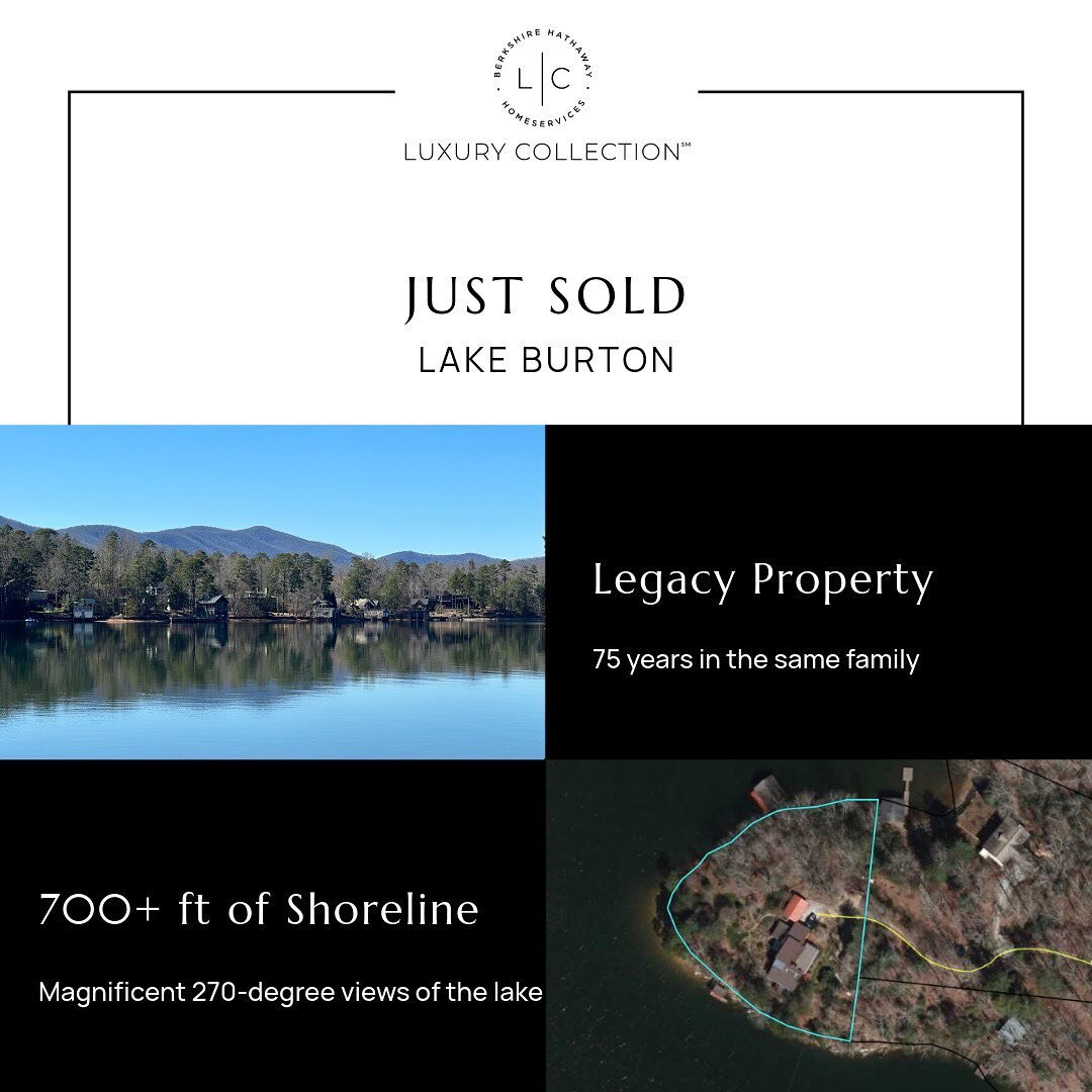 ✨ SOLD ✨ Lake Burton 🌅 Legacy Property 🎣 700+ ft of Shoreline 🐟

🌟 CONGRATULATIONS to our Sellers on the sale of this special legacy Lake Burton property that has been in their family for 75 years 🥂

🌟 CONGRATULATIONS to our Buyers on the purch