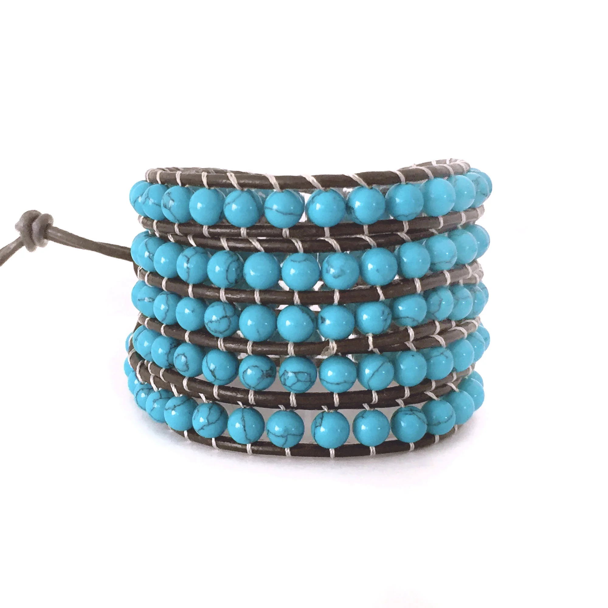 Turquoise Delight Leather Wrap by Willamy Collection