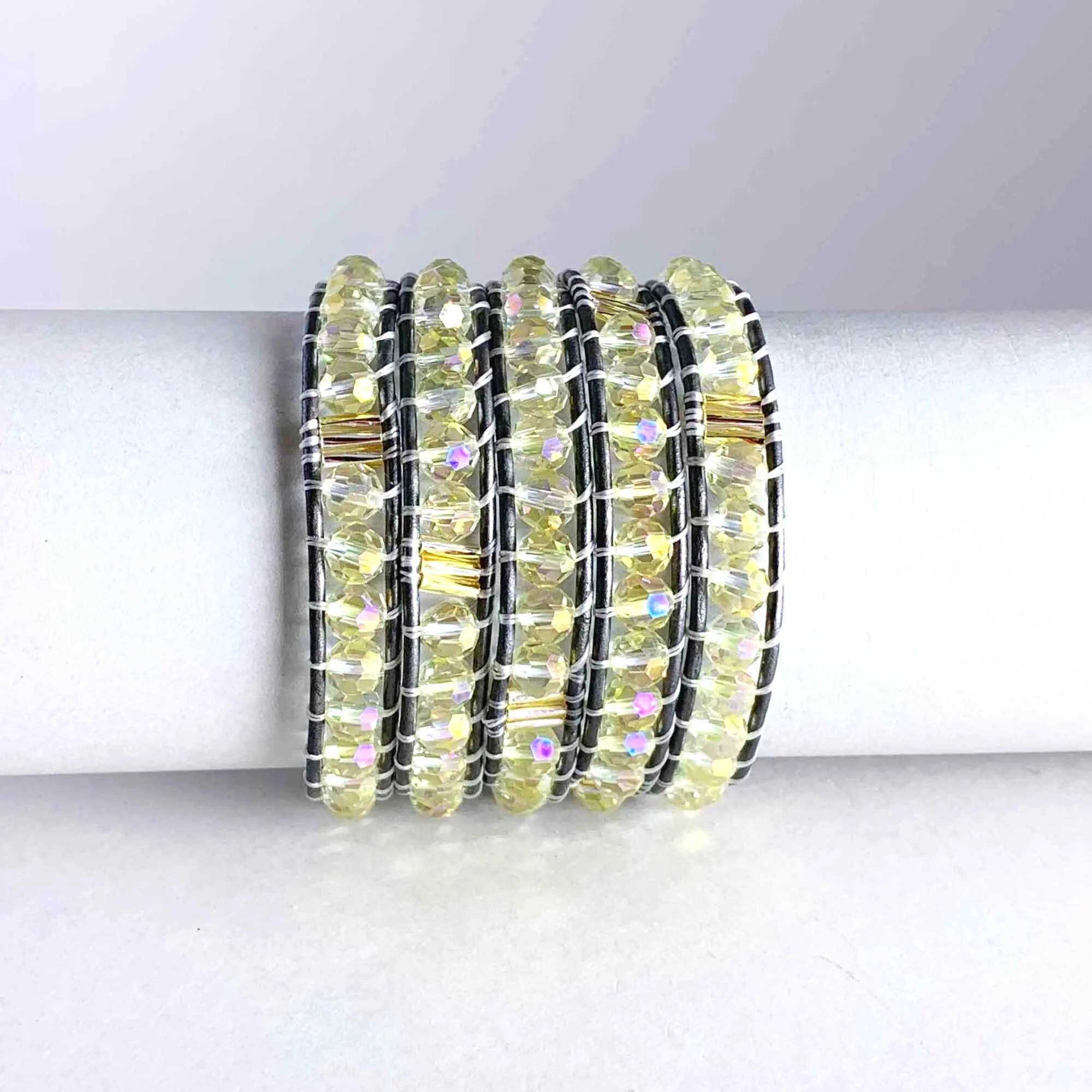 Sunflower Kiss Leather Wrap by Willamy Collection
