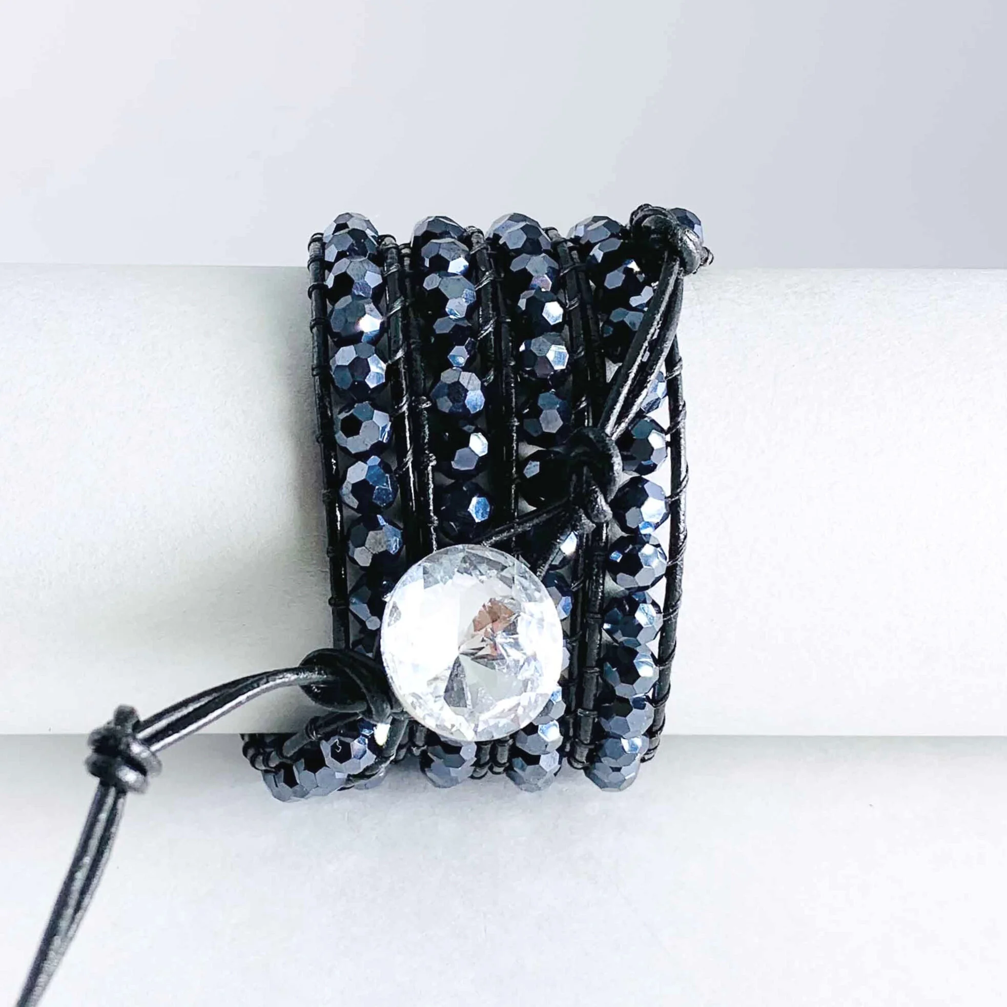 Midnight Navy Leather Wrap by Willamy Collection