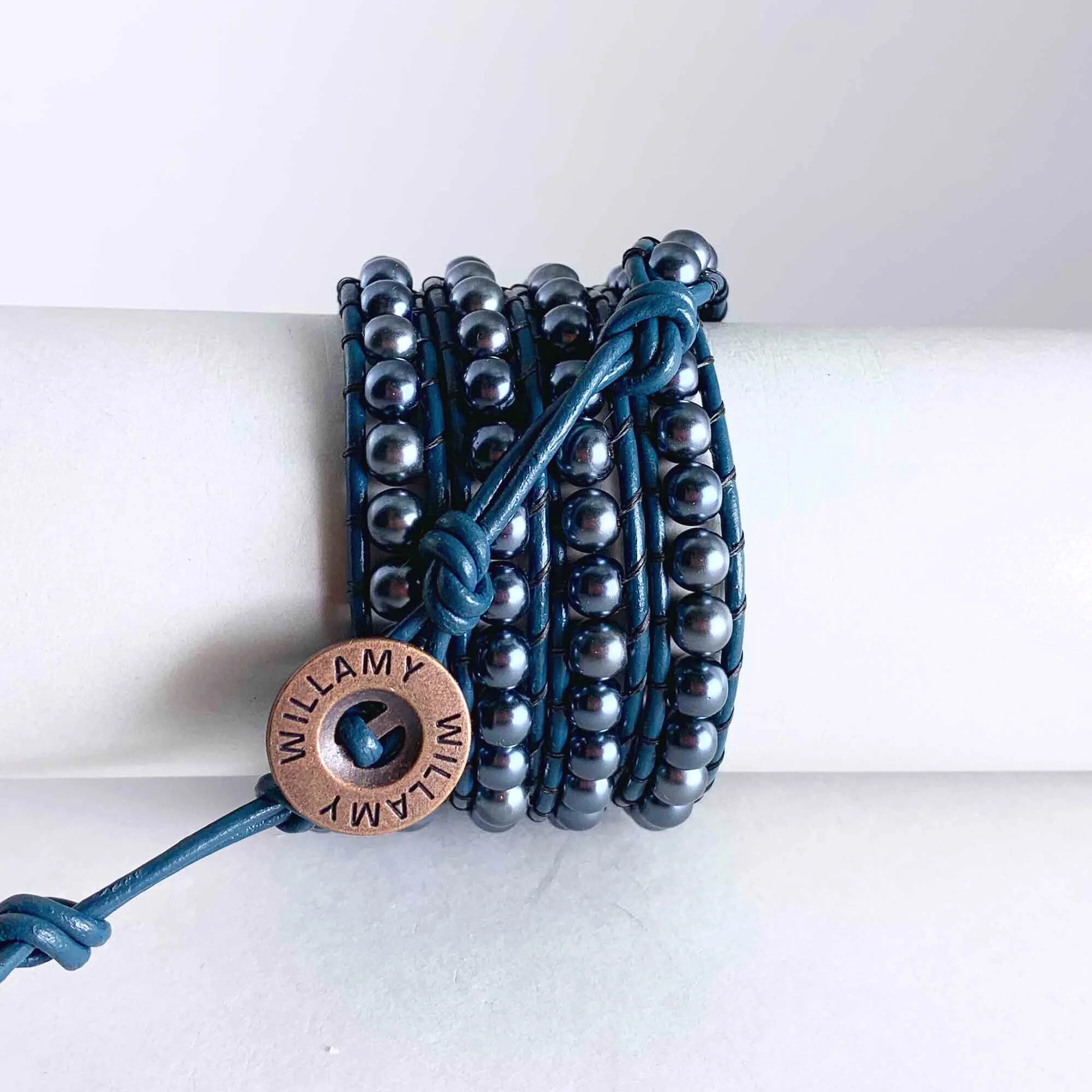 Truly Teal Leather Wrap by Willamy Collection