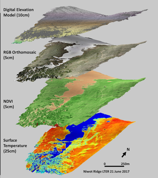 Oliver Wigmore is using drones to study mountain snow, water and vegetation